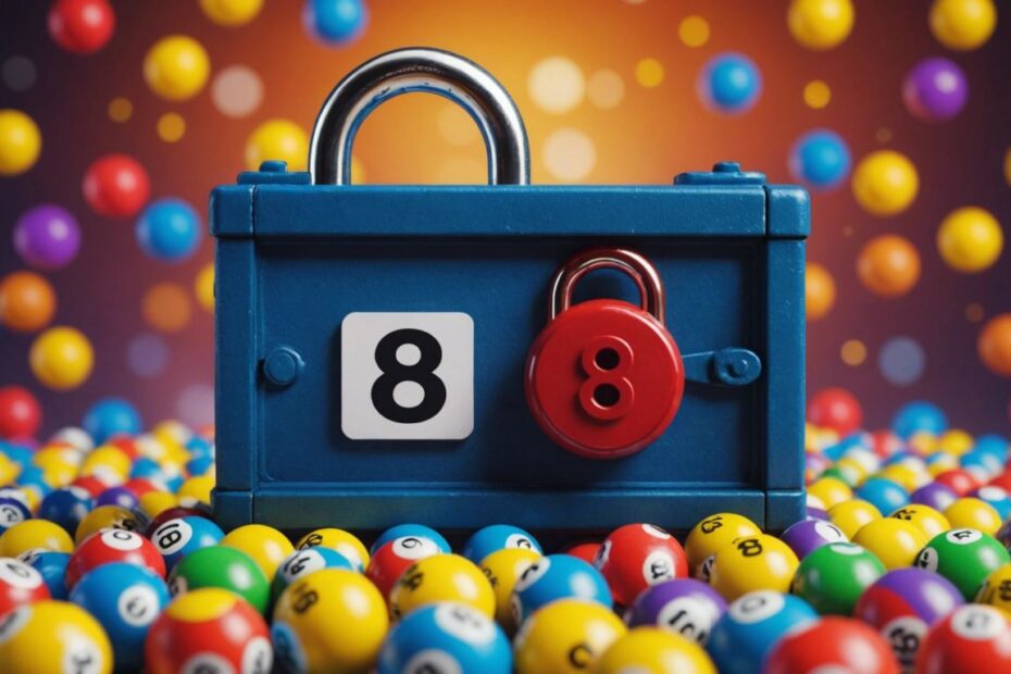 Rajatoto88 logo with lottery balls and a padlock, representing a trusted online lottery site.