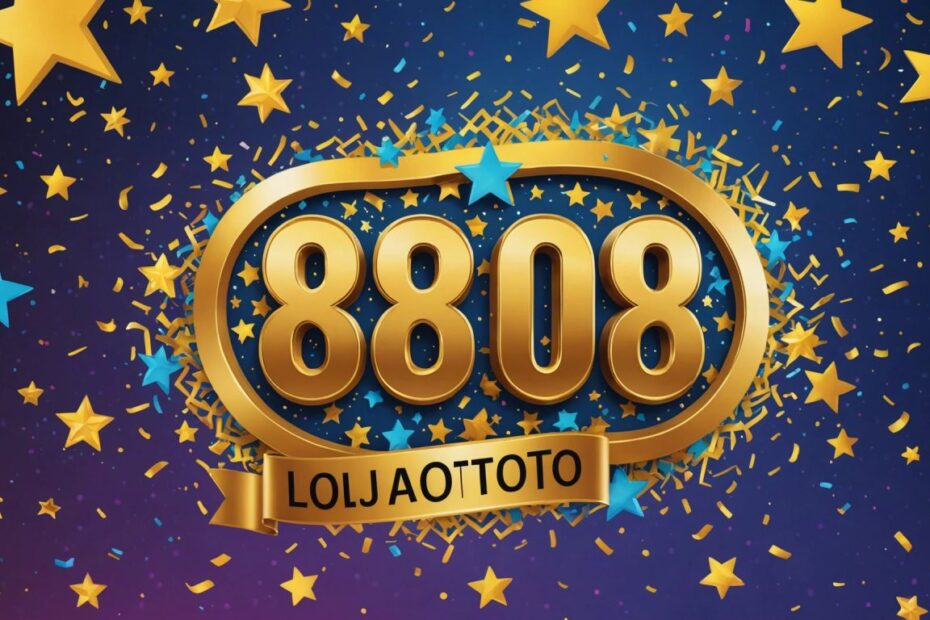 Rajatoto88 logo with a golden lottery ticket and festive confetti background, highlighting its advantages over competitors.